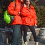 Emily Ratajkowski and her husband Sebastian Bear-McClard. Ienki Ienki Michlin Puffer Jacket. Celebrities wearing winter coats
